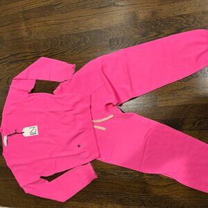 Lucy Nagle Neon Pink Cashmere Sweater & Jogger Set - 100% Cashmere, NWT Small